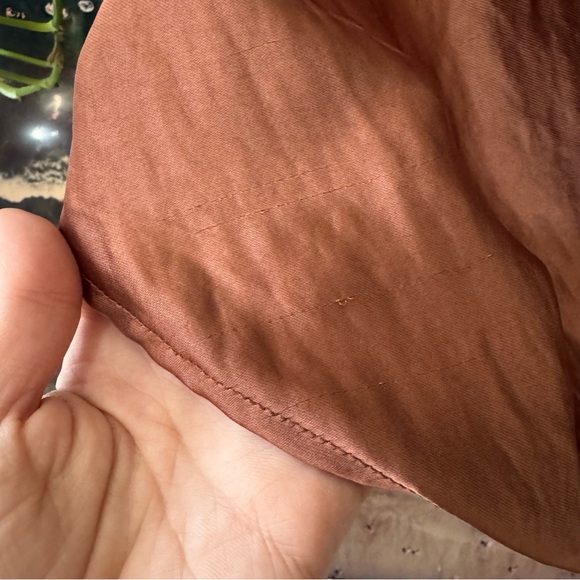 NWT Zara Brown Draped Satin Effect Top - Picture 12 of 15